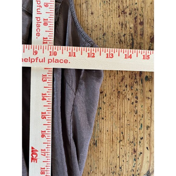 Mine Womens Halter Collared Ruffle Tiered Button-Down Dress Medium Brown Blend - Picture 7 of 8